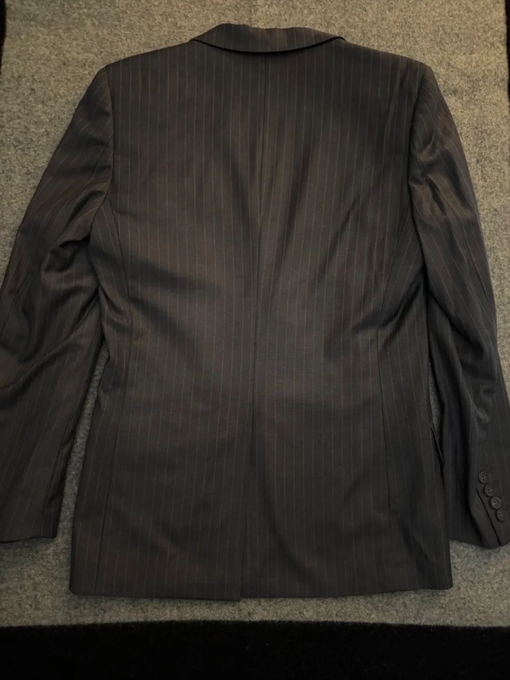 H&M Grey Slim Fit Pinstripe Blazer Jacket